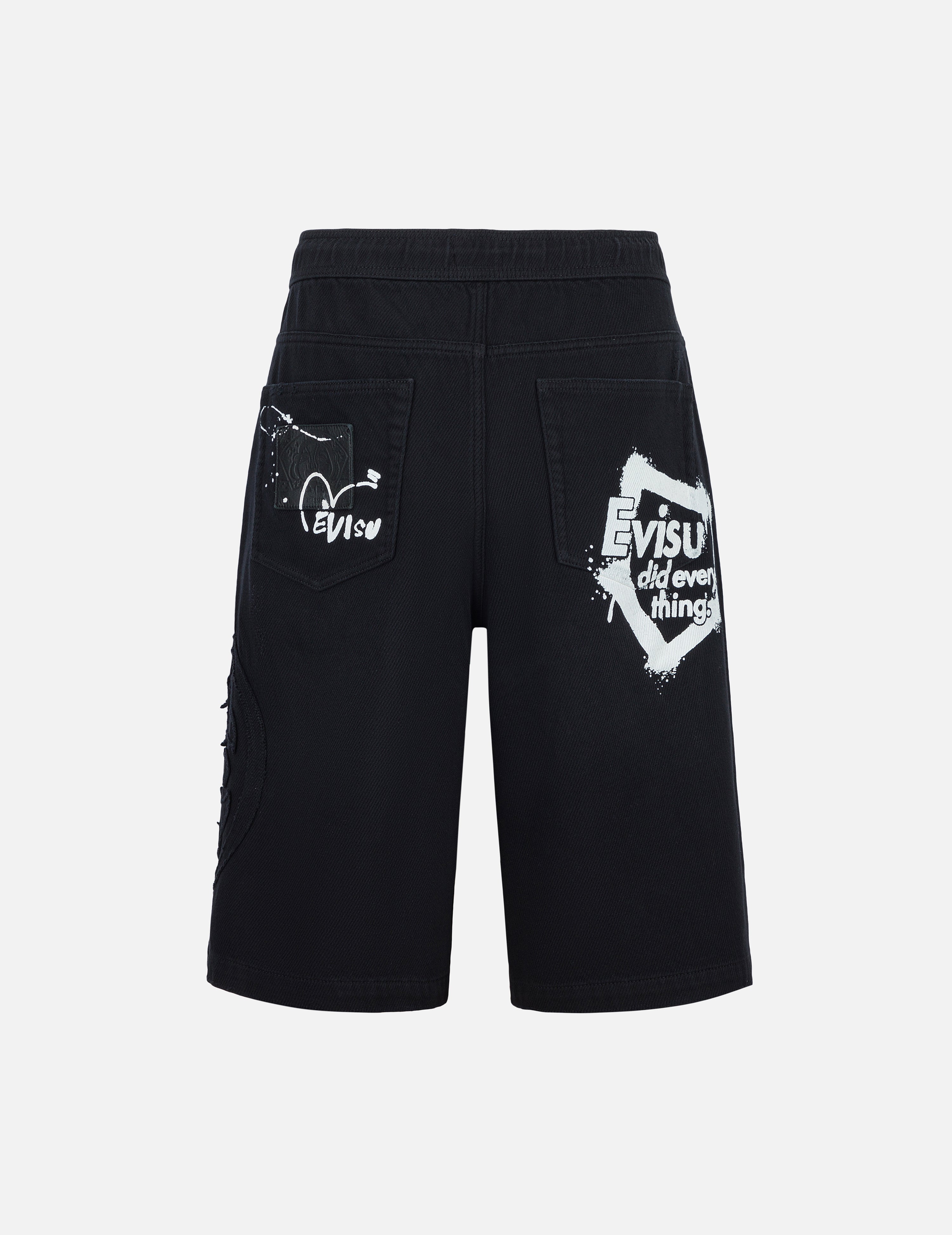 家花贴布时尚版型牛仔短裤